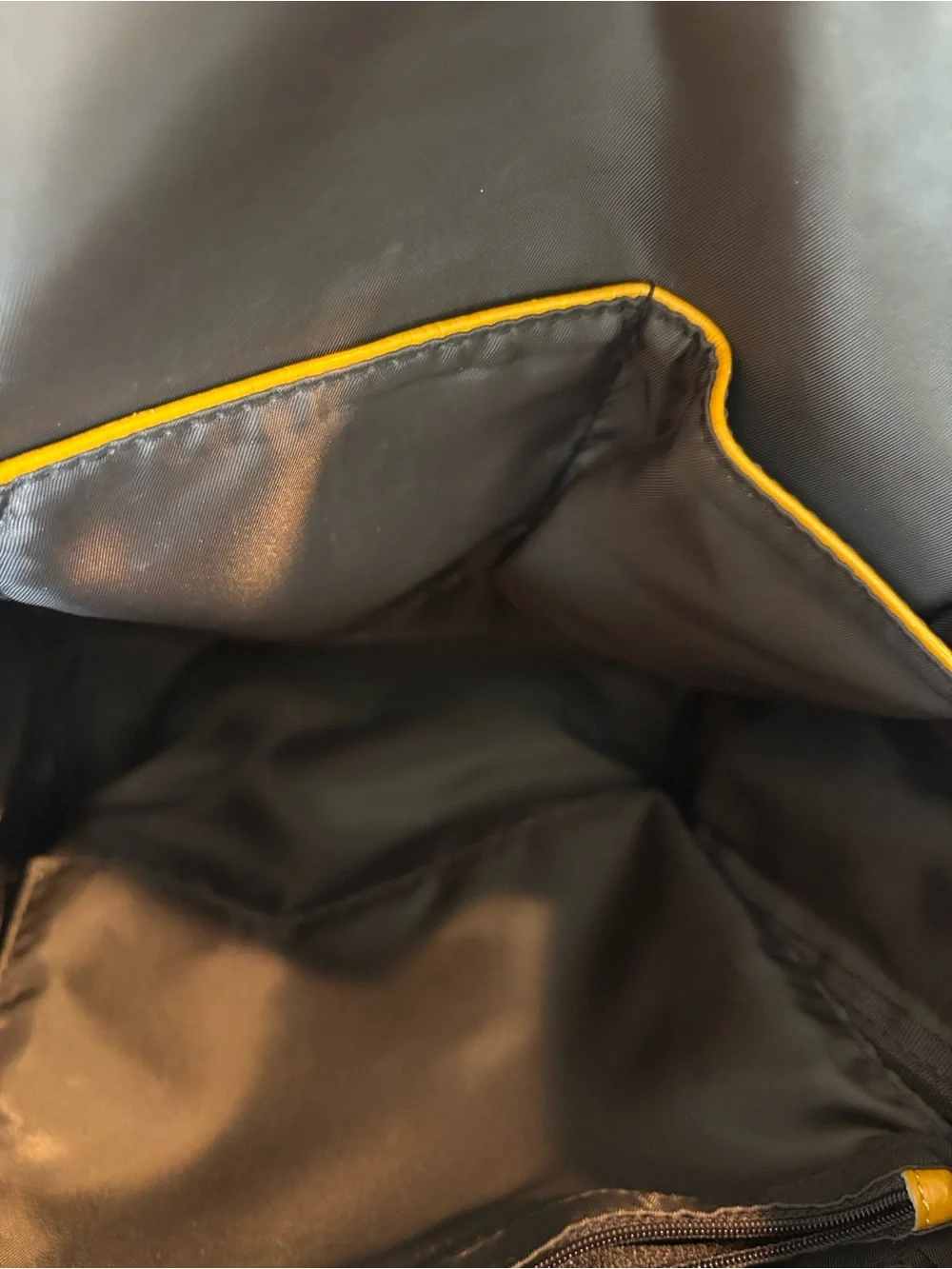Leather Mustard Yellow Backpack